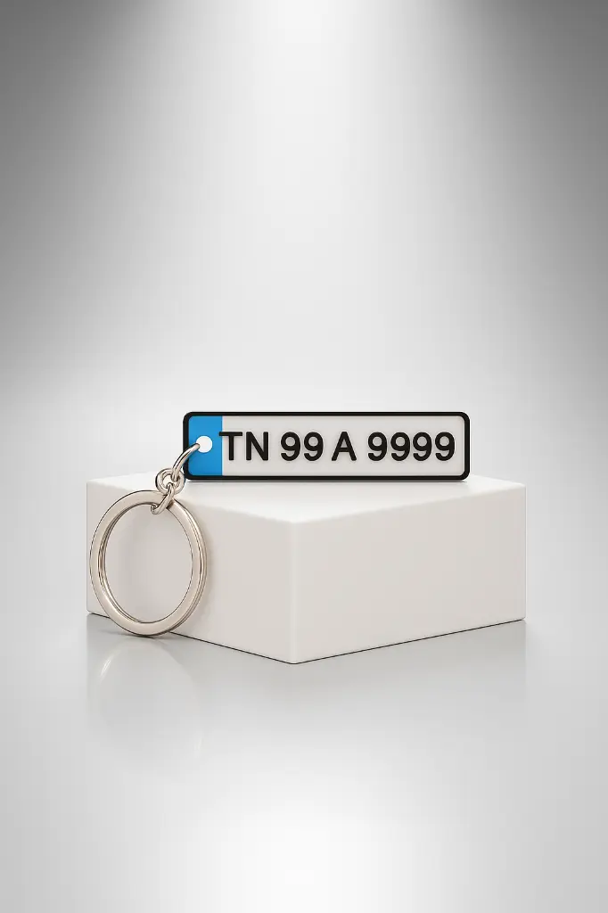 Vehicle Number Plate Keychain- Customized 